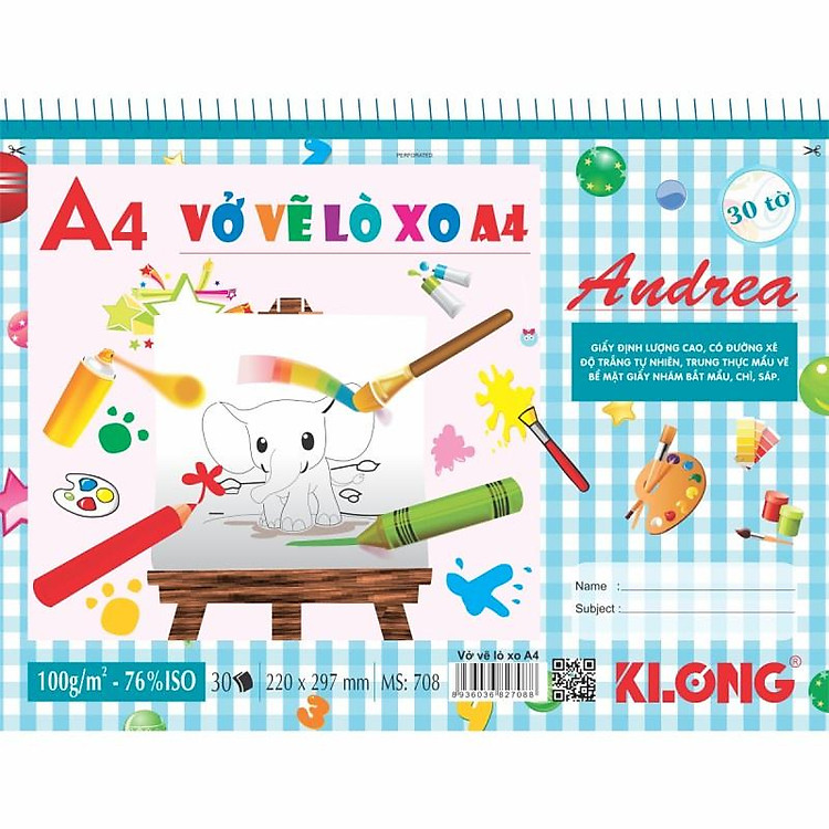 Vở vẽ lò xo xé A4 (30 tờ) - Ảnh 3