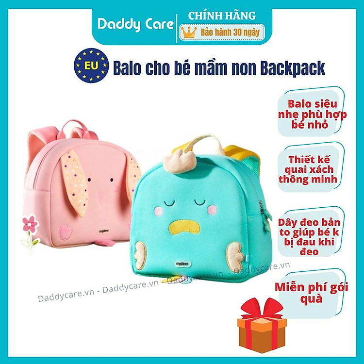 Balo cho bé mầm non Mideer Backpack balo cặp trẻ em mẫu giáo cho bé đi học cho bé trai và bé gái 2 3 4 5 6 Tuổi