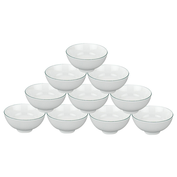 Bộ 10 Cái Chén Cơm 11.5cm Jas BCX Gốm Sứ Minh Long