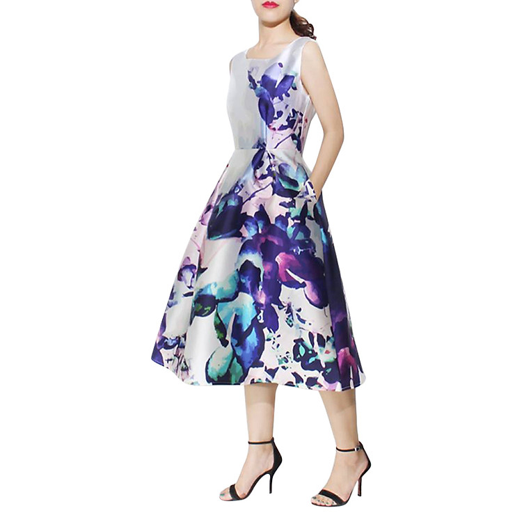 Đầm Phi Xòe Hoa Lem Ember Spirit - Trắng