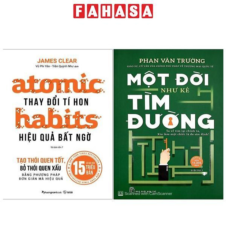 Combo Atomic Habits - Thay Đổi Tí Hon Hiệu Quả Bất Ngờ + Một Đời Như Kẻ Tìm Đường (Bộ 2 Cuốn)