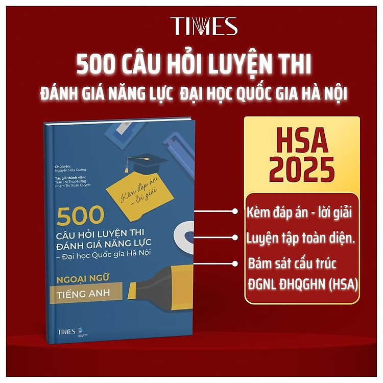 500 Câu Hỏi Luyện Thi Đánh Giá Năng Lực ĐHQGHN (Kèm Đáp Án – Lời Giải)