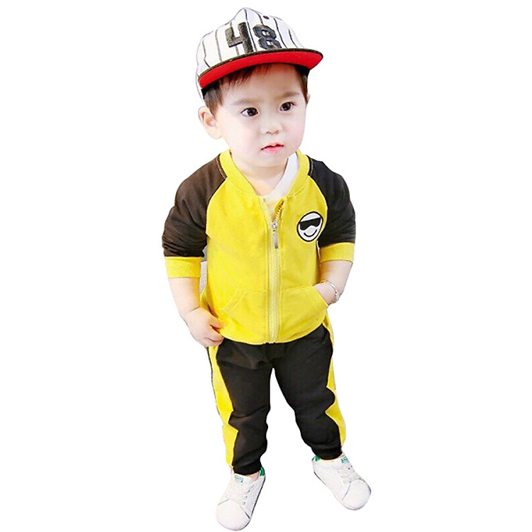 Combo Quần + Aó Khoác Chất Nỉ Da Cá Mẫu Khóa Kính Vàng 113