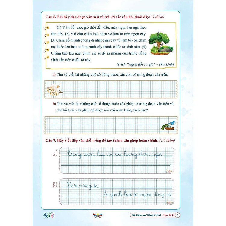 Đề kiểm tra TIẾNG VIỆT 5 Học kì 2 - Ảnh 2