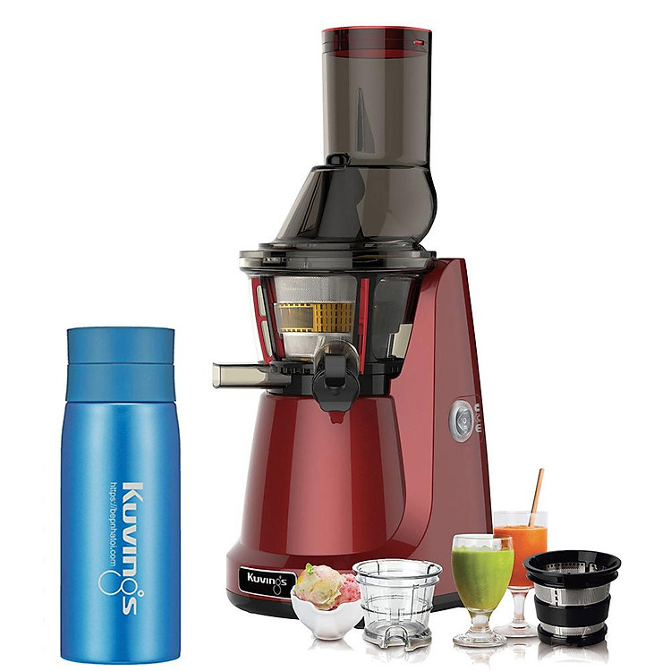 Máy Ép Chậm Kuvings NS-321CBM2 (Màu đỏ) - Tặng Kèm Bình giữ nhiệt Tiger MCY-A035 (Giao màu ngẫu nhiên) - Hàng Chính Hãng