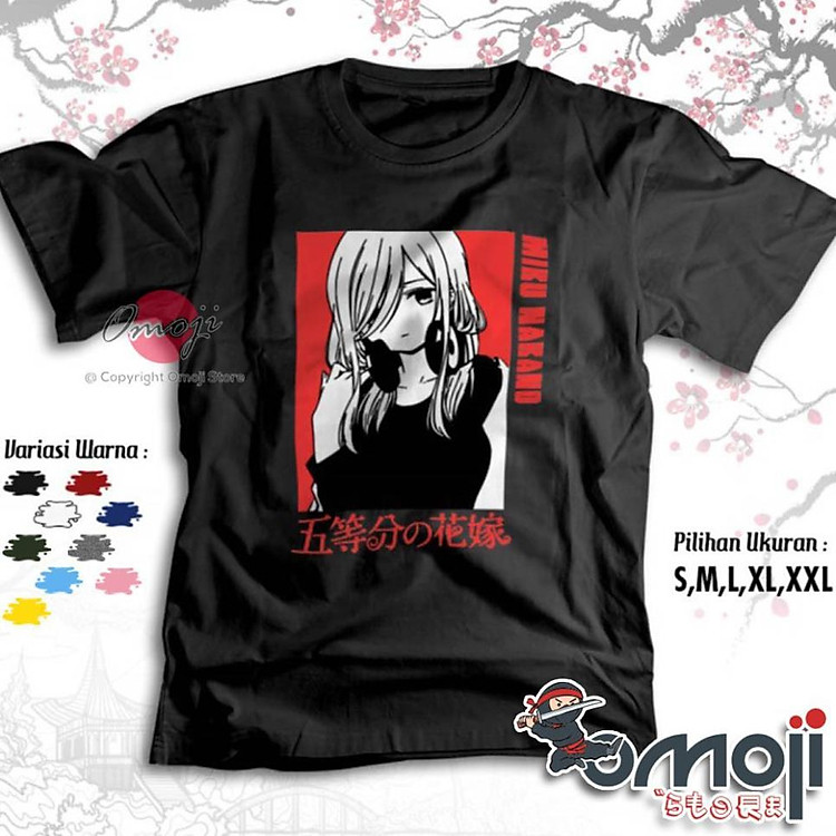 SALE Áo Phông Miku Nakano Quintessential Quintuplets Gotoubun No Hanayome mẫu mới cực chât chất giá xưởng