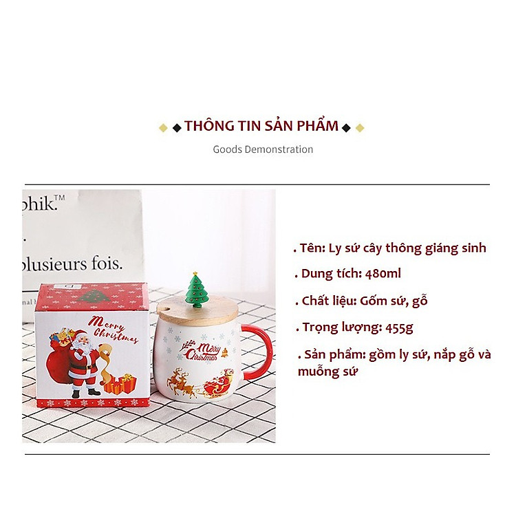 Ly Sứ Cây Thông Giáng Sinh Sang Trọng - Mẫu A - Ảnh 6