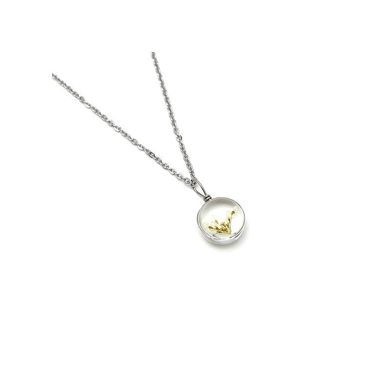 Dây chuyền Inox hoa khô - JHN0015