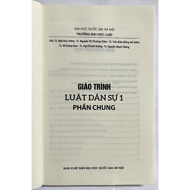 Giáo Trình Luật Dân Sự 1 (Phần Chung) - Ảnh 3