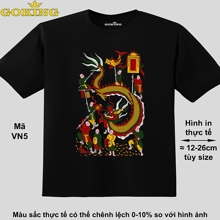 Múa rồng, mã VN5. Áo thun tranh Đông Hồ Việt Nam siêu đẹp cho cả gia đình. Quà tặng ý nghĩa cho bố mẹ, con cái, bạn bè, doanh nghiệp, hội nhóm.