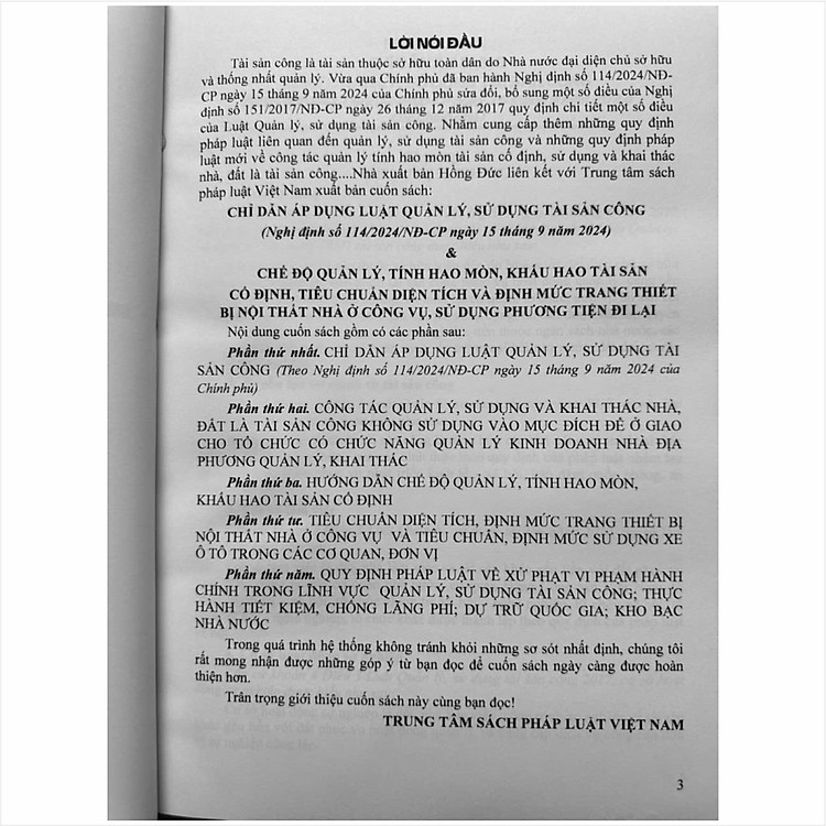 Chỉ Dẫn Áp Dụng Luật Quản Lý, Sử Dụng Tài Sản Công theo Nghị định số 114/2024/NĐ-CP (V2471T) - Ảnh 3