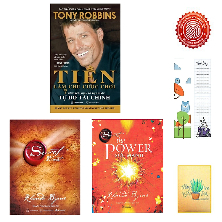 combo The Power - Sức Mạnh + Bí mật - The secret +Tiền làm chủ cuộc chơi 7 bước đơn giản để đạt được tự do tài chính