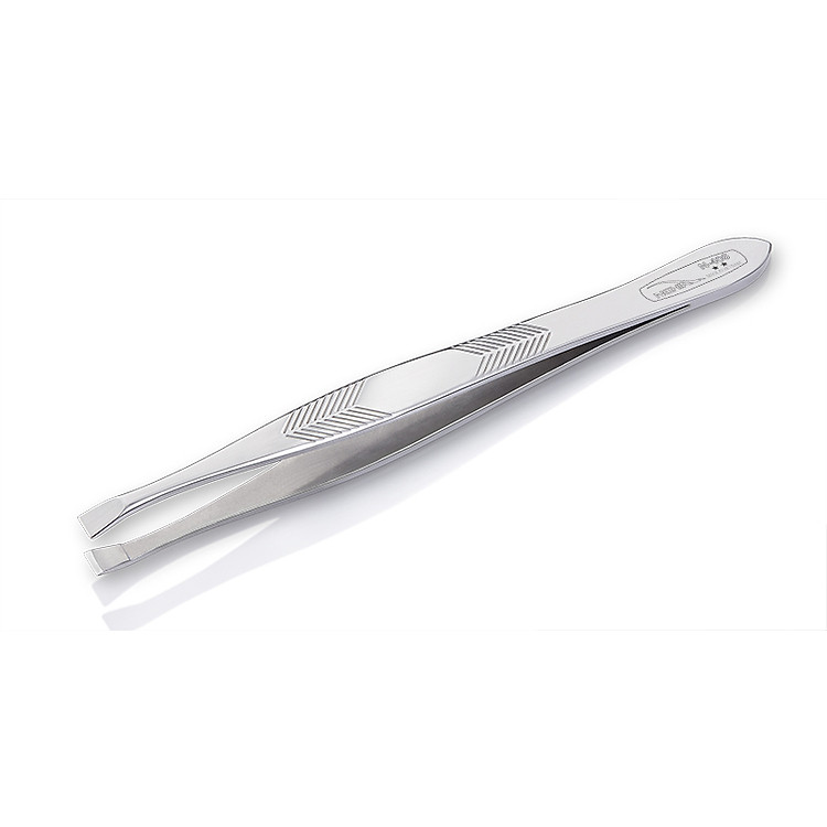 Nhíp Inox Đầu Ngang Nhổ Râu, Lông Mũi, Lông Mày, Tóc Bạc KỀM NGHĨA N.406 Cao Cấp