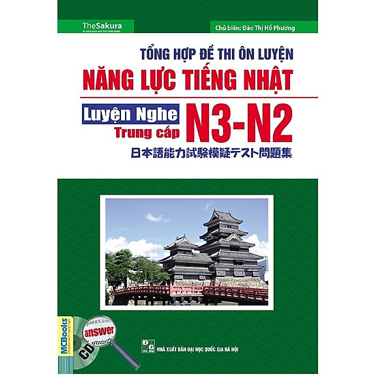 Tổng hợp đề thi ôn luyện năng lực tiếng nhật- luyện nghe- N3-N2 (trung cấp) ( TẶNG Kèm Bút Nhật TOTORO LH )