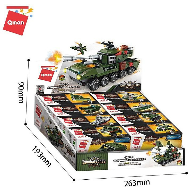 Đồ chơi lắp ghép quân sự 8 trong 1 Chính hãng Tiết kiệm - Hình ảnh 3