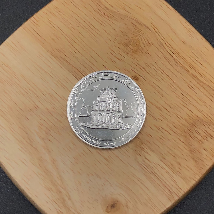 Đồng Xu Đánh Gió Bạc Ta S999 Hình Rùa Hồ Gươm (Loại To) - Ảnh 5