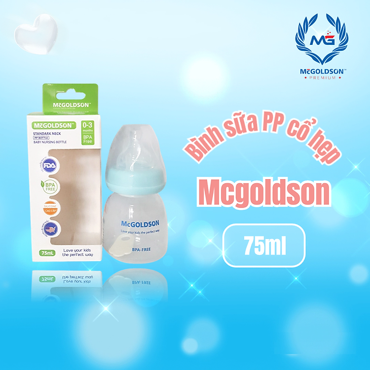 Tham Khảo tại ConCung: Bình sữa McGoldson PP 75ml - Xanh Dương , nhận ngay nhiều Ưu đãi
