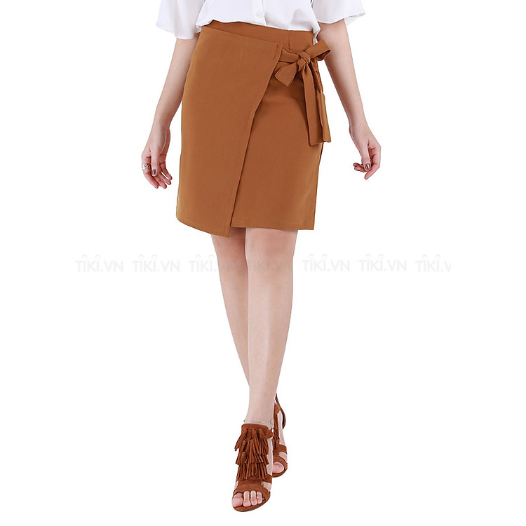 Chân Váy Dập Tà Buộc Nơ Taka Ngắn