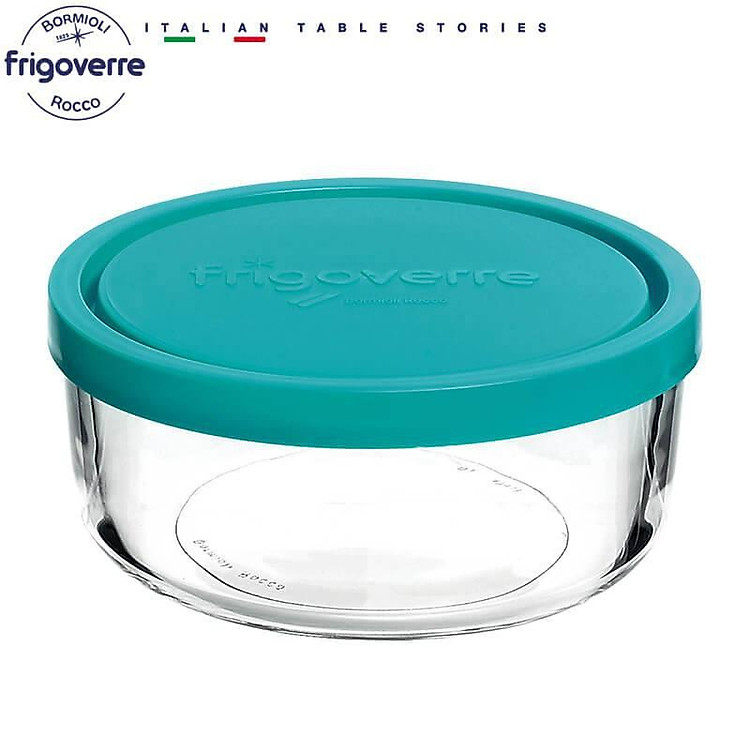 Hộp thủy tinh tròn Frigoverre 1.25L – Kín hơi, dùng ngăn đông tủ lạnh – Bormioli Rocco, Italy