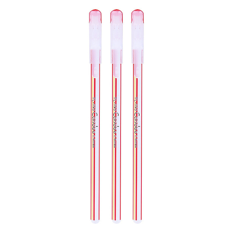 Vỉ 3 Bút Đùn Thiên Long TL-093 - Đỏ