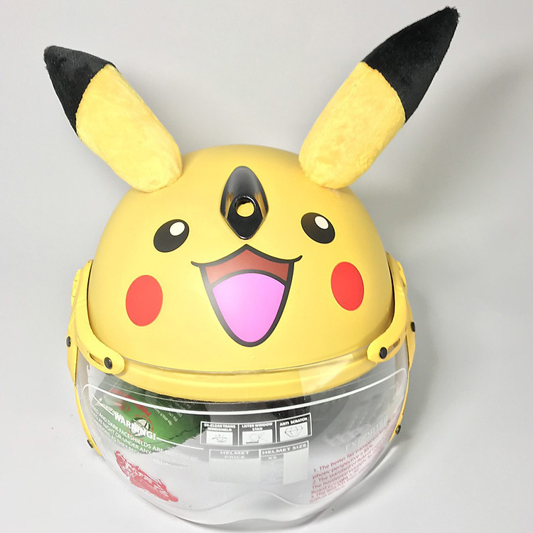 Mũ Bảo Hiểm Em Bé Có Kính Chông Bụi, Chắn Gió_ Hình Thú Có Tai Nghộ Nghĩnh, Đáng Yêu Cho Trẻ 5 - 8 tuổi