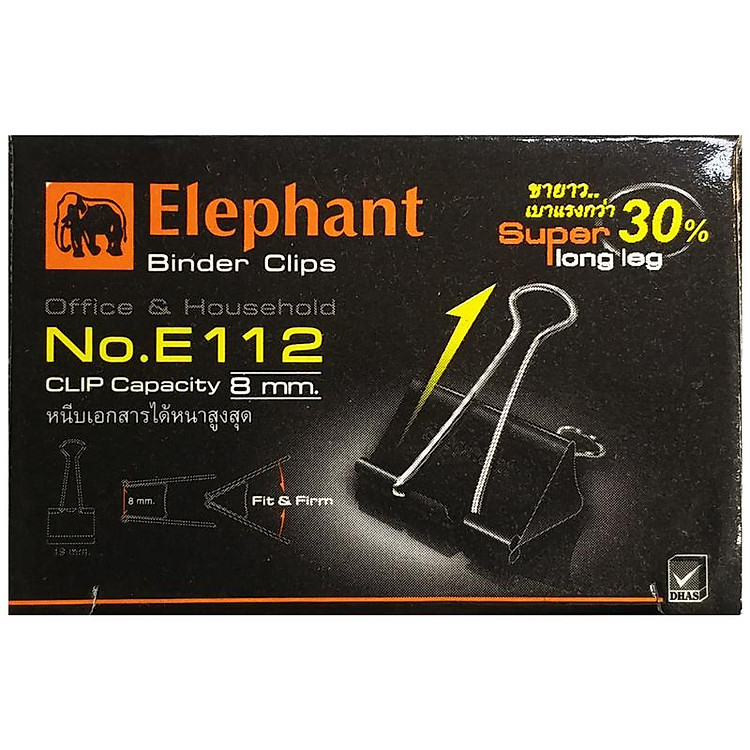 Hộp Kẹp Bướm 19mm Elephant E112 (12 chiếc) - Ảnh 3