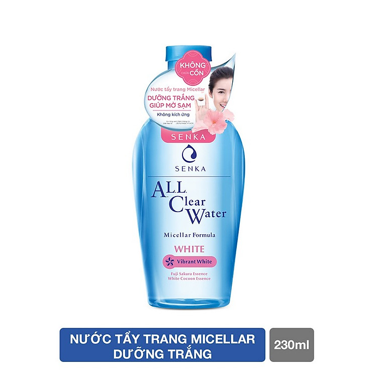 Nước tẩy trang SENKA A.L.L. CLEAR WATER Micellar Formula White 230ml
