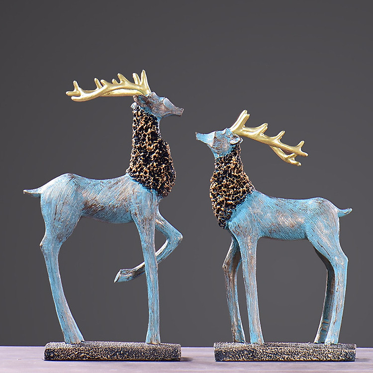 Decor trang trí - cặp hưu xanh