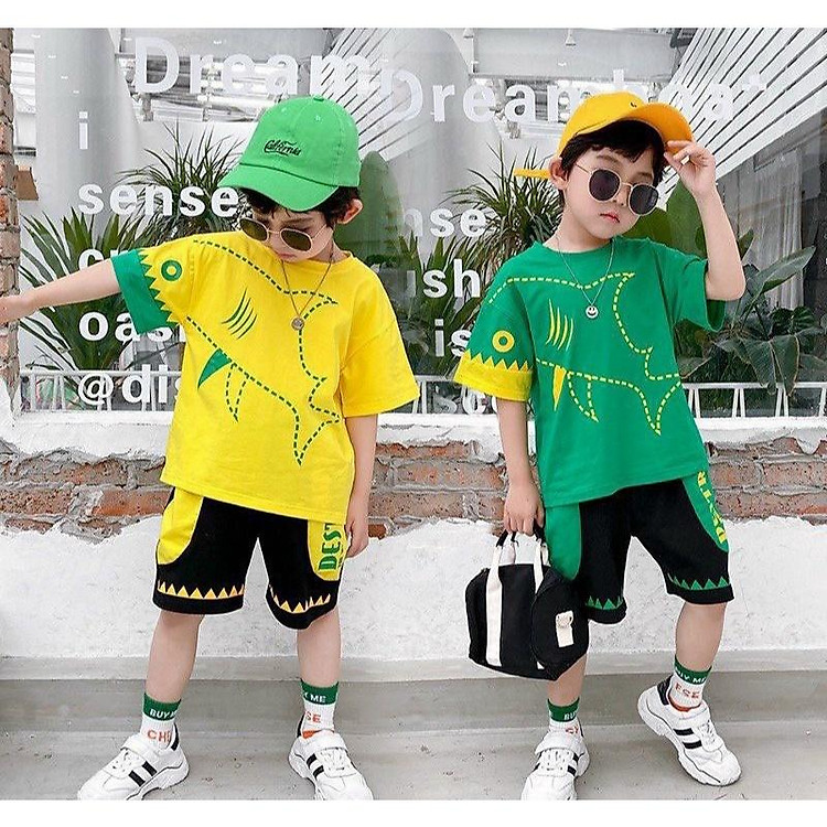 Đồ bộ bé trai, bộ cộc tay cho bé trai phong cách thể thao size 18-40kg chất cotton mềm mịn mát