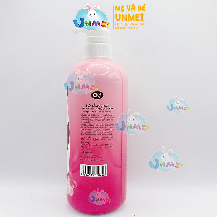 Mua Sữa Tắm Gội AGI Hương Hoa Anh Đào Chính hãng Giá rẻ - Hình ảnh 3