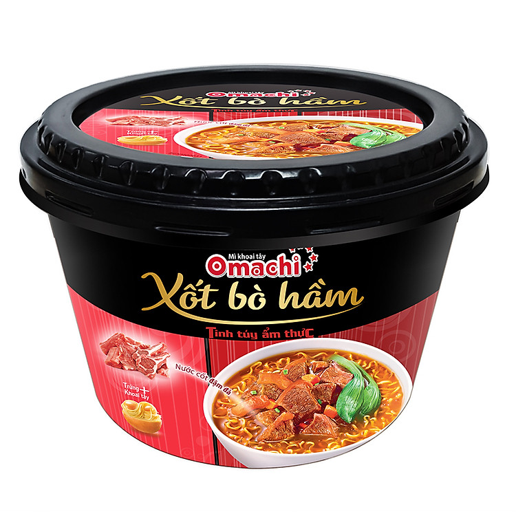 Hộp Mì Omachi Xốt Bò Hầm (93g / Hộp)