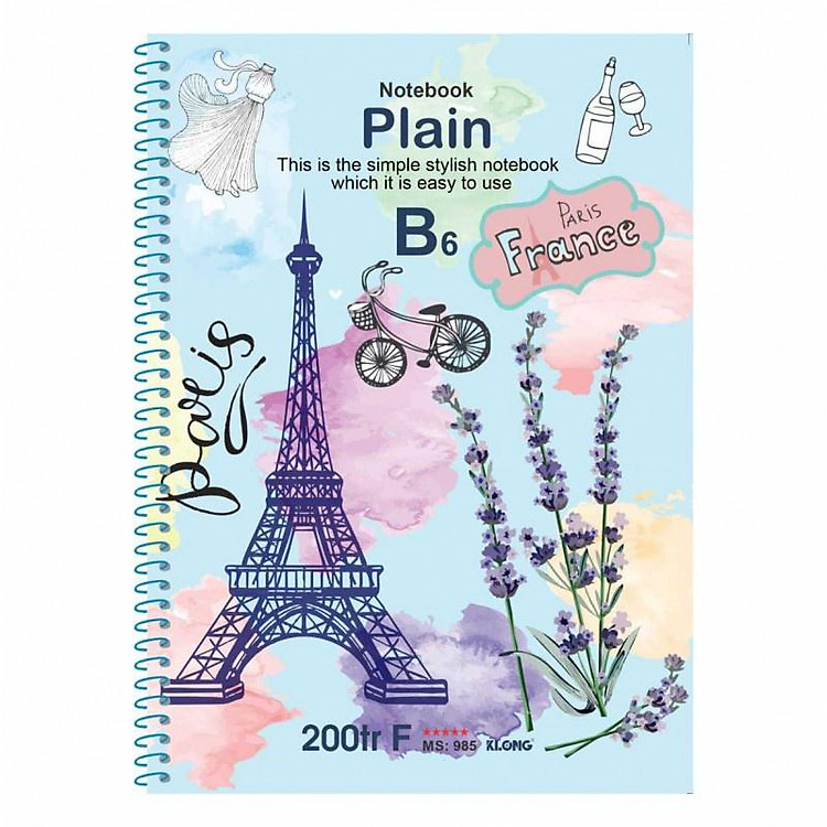 Sổ Ruột Trơn Lò Xo KLONG B6 (200 trang) - Ảnh 5