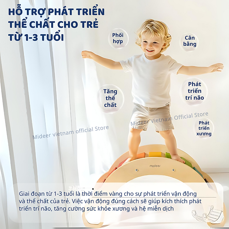 Ván thăng bằng Montessori Mideer Rainbow Chính hãng Giá rẻ - Hình ảnh 5