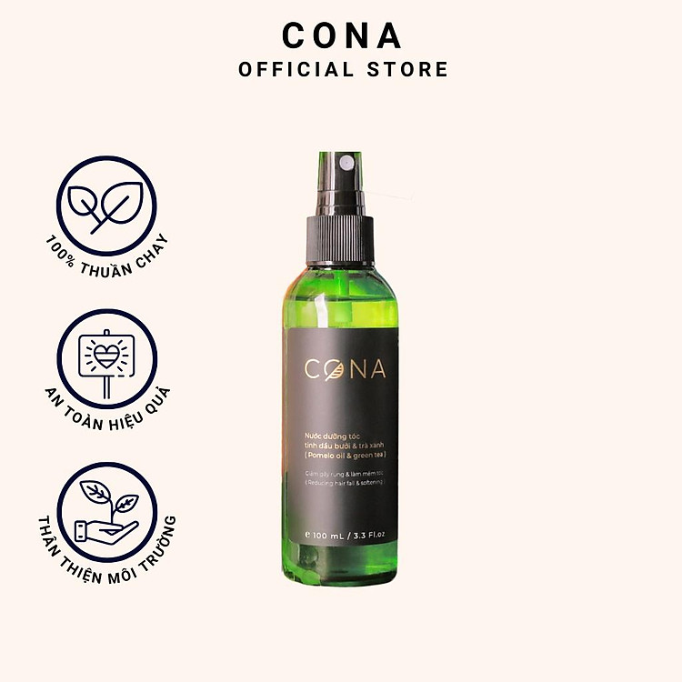 Nước dưỡng tóc kích mọc tóc tinh dầu bưởi và trà xanh cona 100ml giảm rụng tóc giúp tóc mọc nhanh