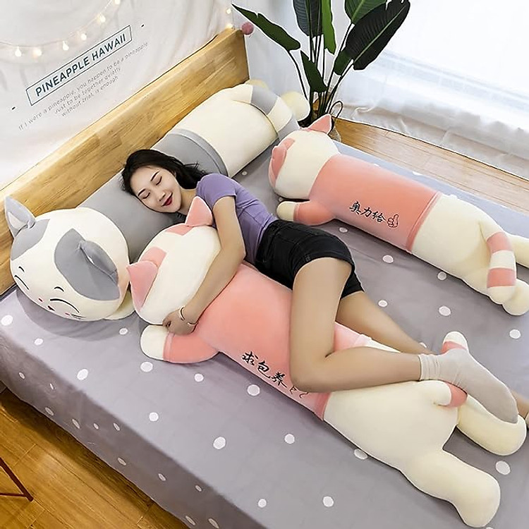 Thú nhồi bông mèo nhếch mép hồng Chính hãng Tiết kiệm - Hình ảnh 4