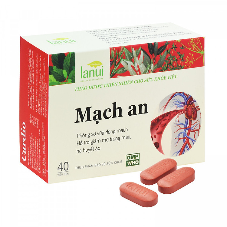 Thực Phẩm chức năng Viên uống hạ huyết áp LANUI CARDIO - Mạch An