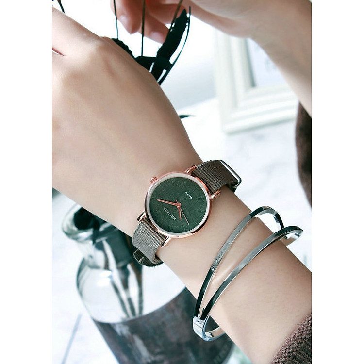 ĐỒng hồ nữ thời trang dây vải dù mặt nhỏ thời trang sang trọng quyến rũ phong cách MS005