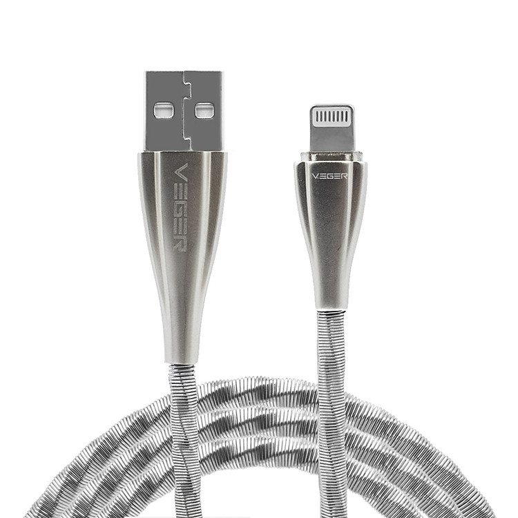 Cáp Lightning Thép Xoắn Trụ Veger VGL31 (1m) - Hàng Chính Hãng