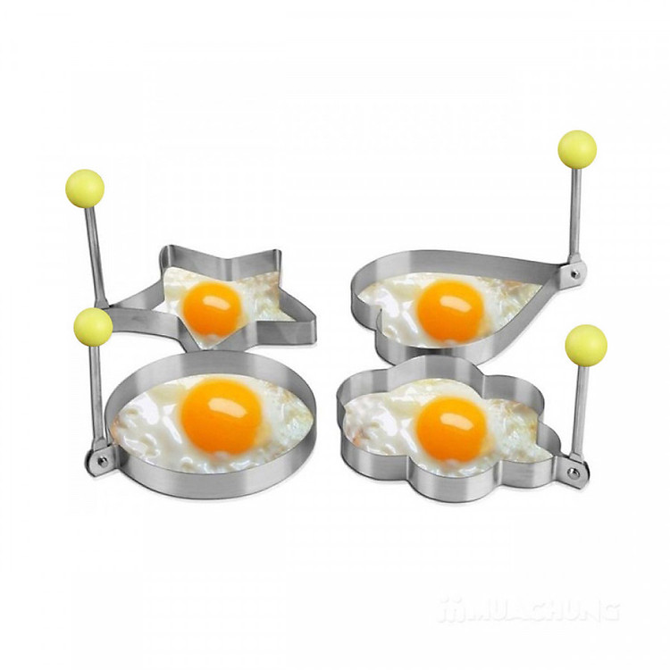 Bộ 4 Khuôn Inox Tạo Hình Chiên Rán Trứng