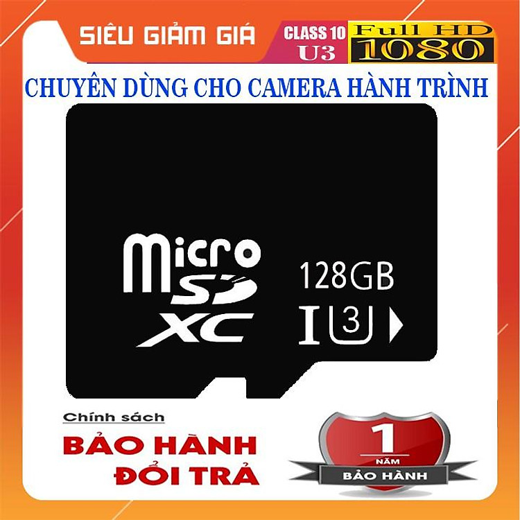 Thẻ nhớ Micro SD 128G / 64G / 32G - Class 10 - U3 - Chuyên Camera Hành Trình