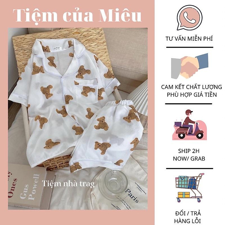 SET BỘ NGỦ PIJAMA ( ảnh thật, có sẵn)