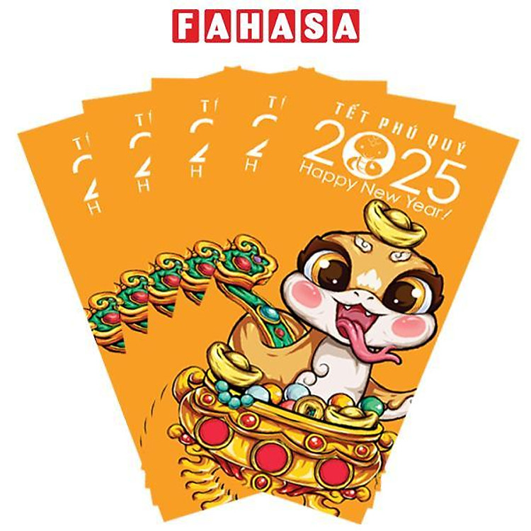 Bộ Bao Lì Xì Tết Ất Tỵ 2025 (5 chiếc)