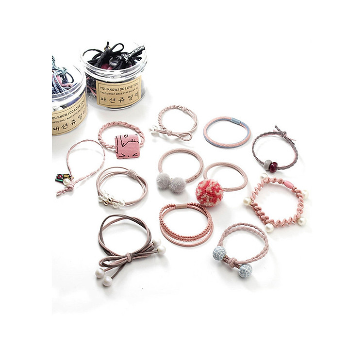 Phụ kiện tóc nữ set 12 cột tóc Hàn Quốc 031-036