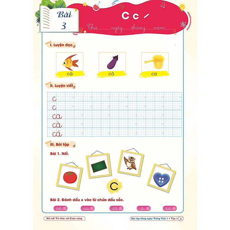 Bài Tập Hằng Ngày - Tiếng Việt Lớp 1 - Kết Nối Tri Thức Với Cuộc Sống (Tập 1) - Ảnh 3