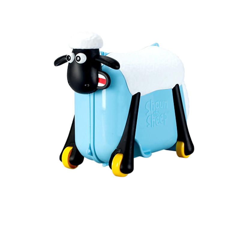 Vali kéo kiêm xe chòi chân cao cấp hình cừu Shaun the Sheep