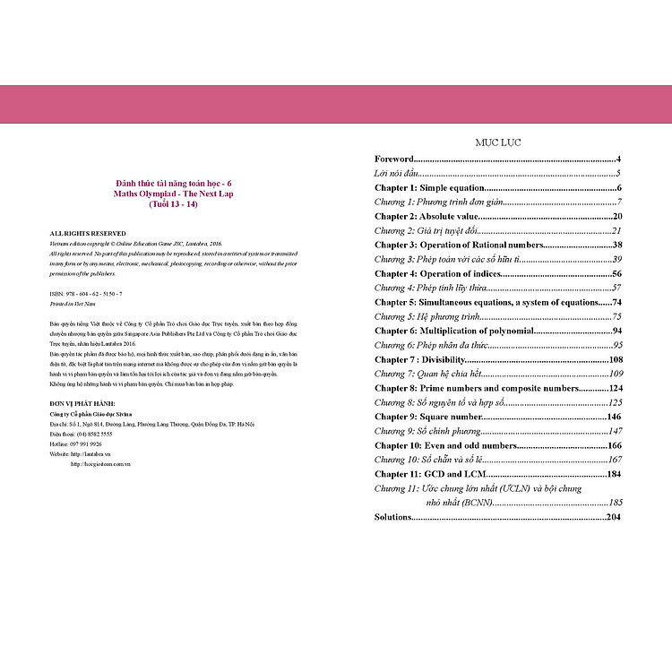 Đánh Thức Tài Năng Toán Học - Tập 6 (13-14 Tuổi) - Ảnh 2