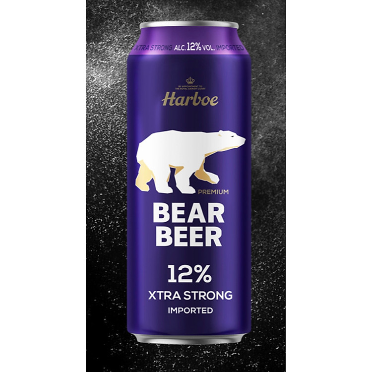 BIA GẤU HARBOE XTRA STRONG 12% THÙNG 24 LON 500ml