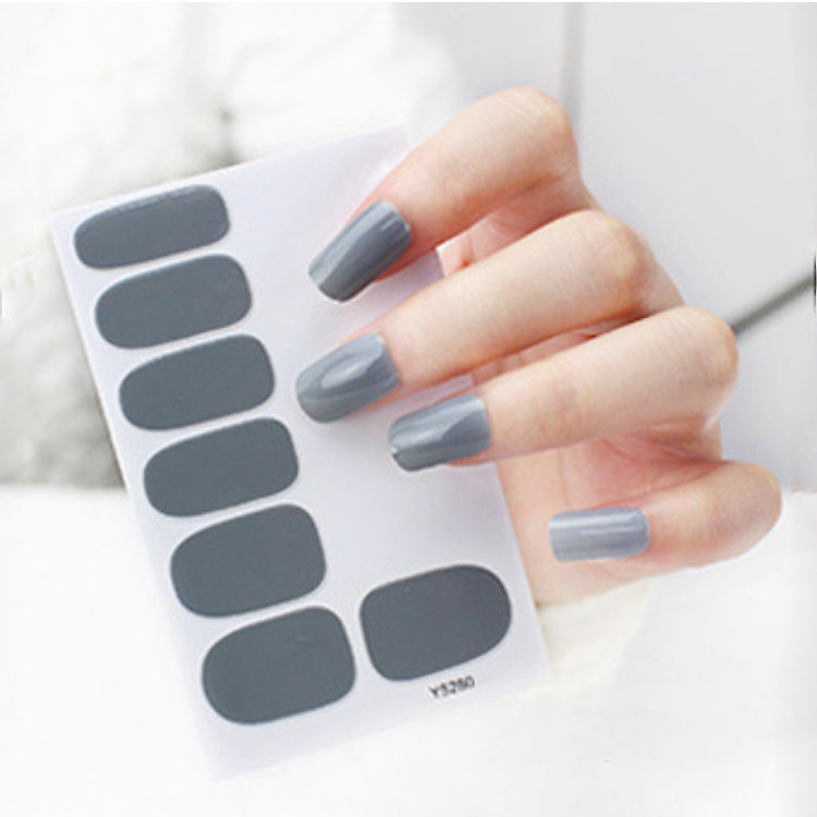 Bộ 12 nhãn dán trang trí móng tay chống thấm nước phong cách Hàn Quốc