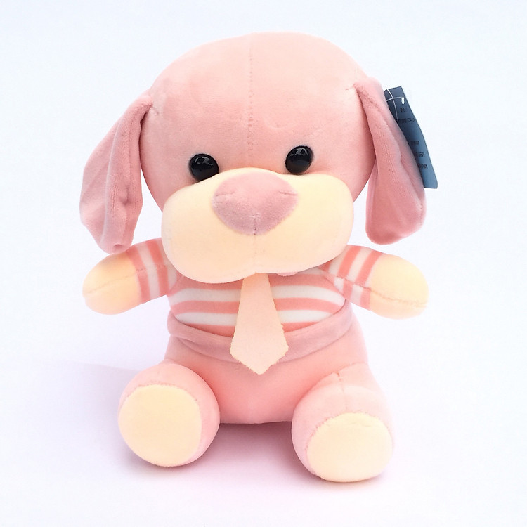 Thú bông chó cún đeo cà vạt xinh xắn mềm mịn