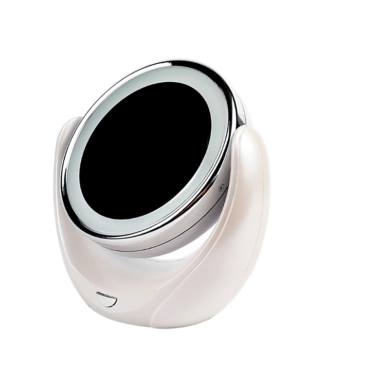 Gương trang điểm để bàn phóng to 5 lần và có đèn LED